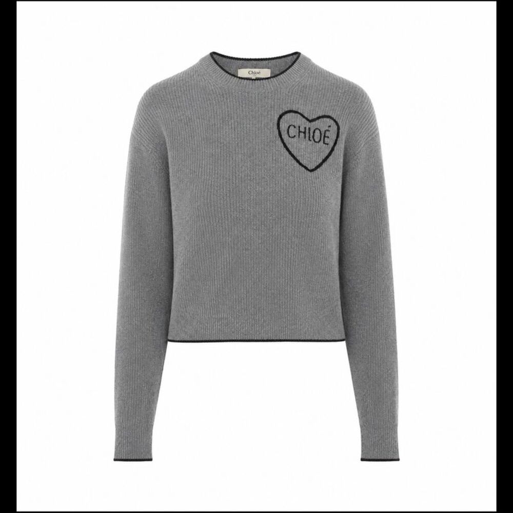Chloe' Women Logo Heart Sweater